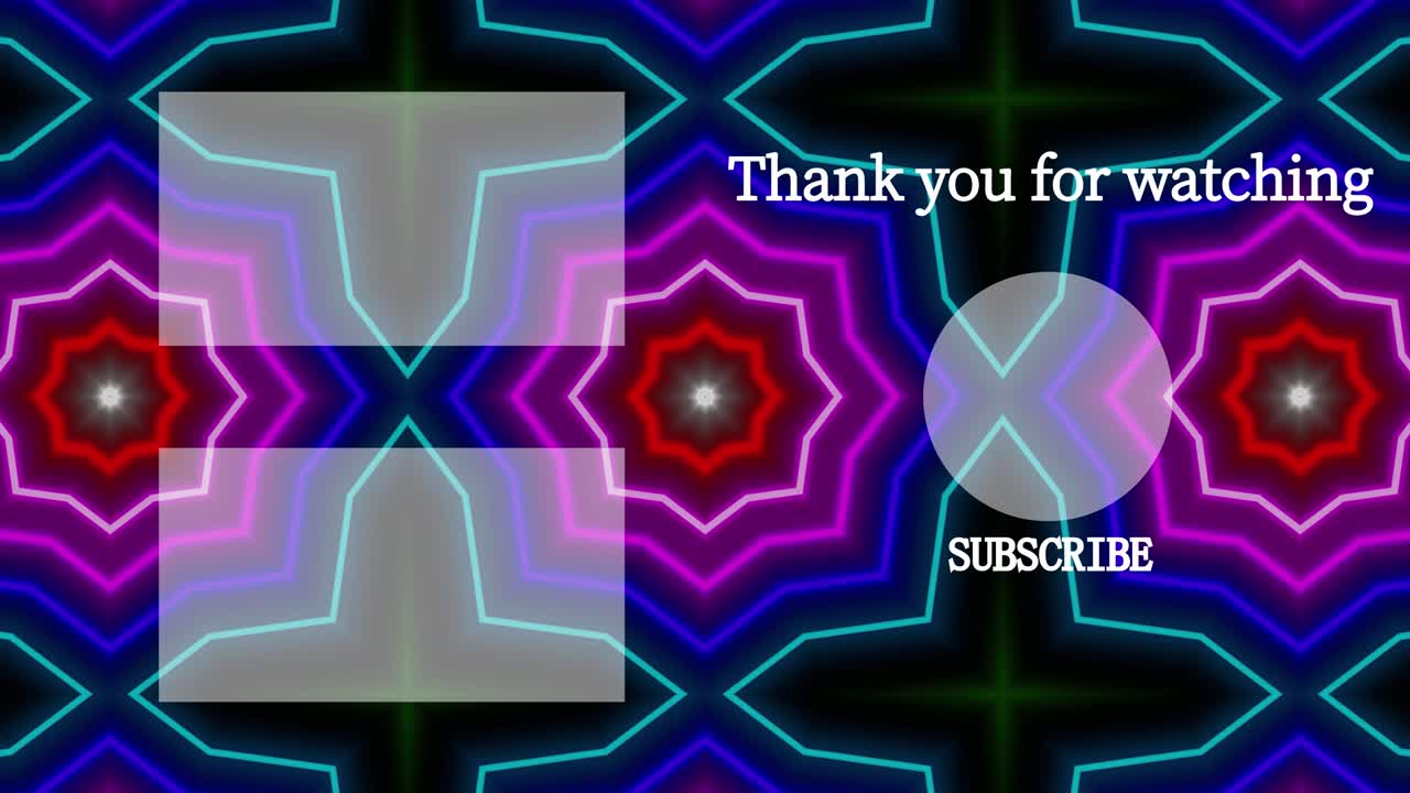 네온 표지판 패턴 엔드 카드 엔딩 스크린 모션 그래픽