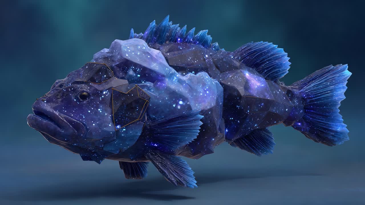 A Stellar Transformation: A Stunning Depiction of a Fish Enveloped in ...