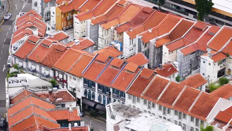 aerial view of singapore's terracotta rooftops