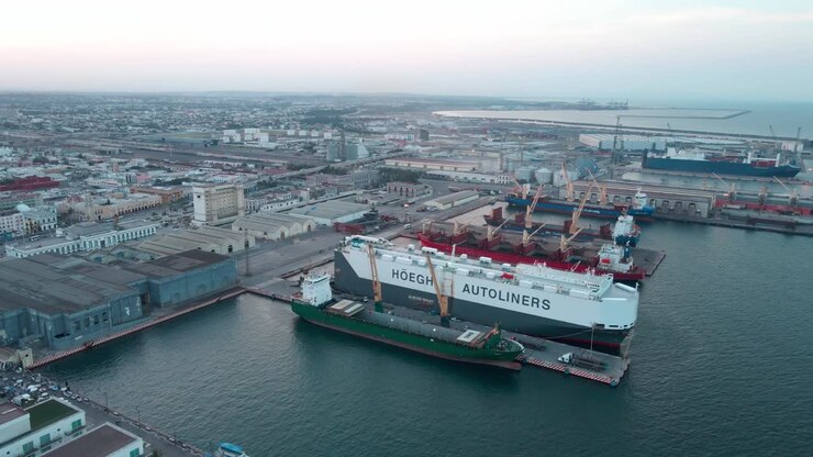Port of Veracruz seen from the sky