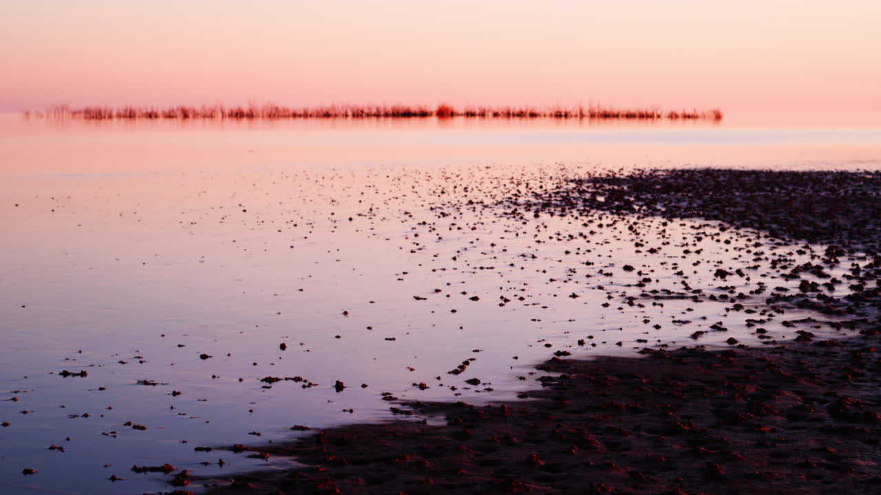 황혼에 움직이는 조수, 저속 촬영