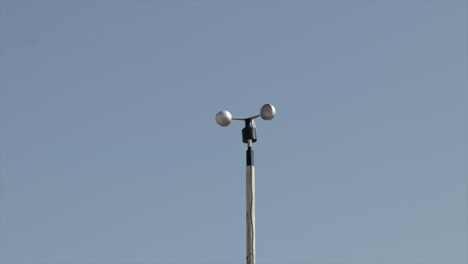 anemometer spinning on the wind measuring the wind speed and direction