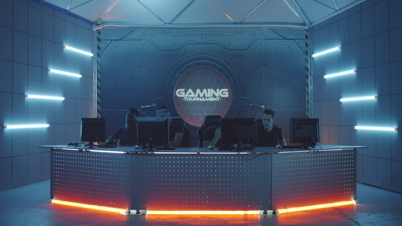 Gaming Team Losing a Match Medium Closeup of a Gaming Team Losing a Match at a Tournament