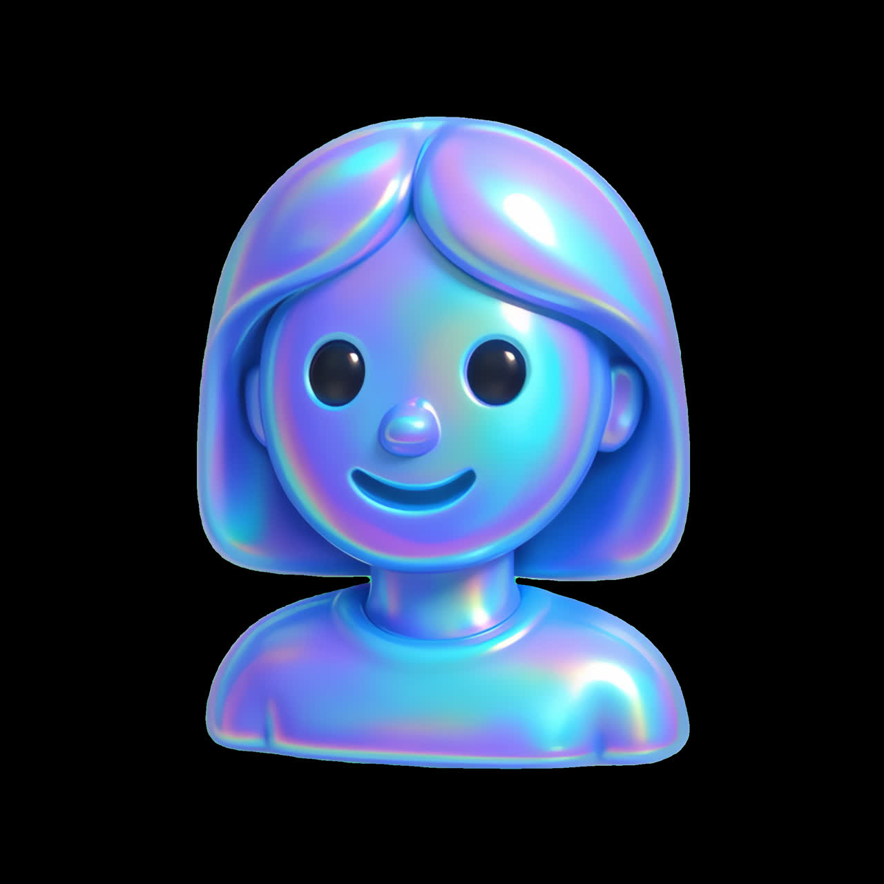Colorful 3D emoji character design animation isolated asset, transparent 4K video, alpha channel