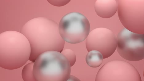 abstract pink and silver spheres