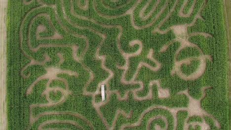 huge natural maze aerial shot