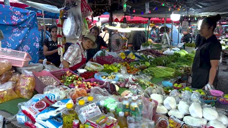 busy asian market scene