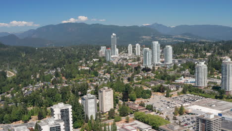 amazing view of burquitlam british columbia canada - aerial shot