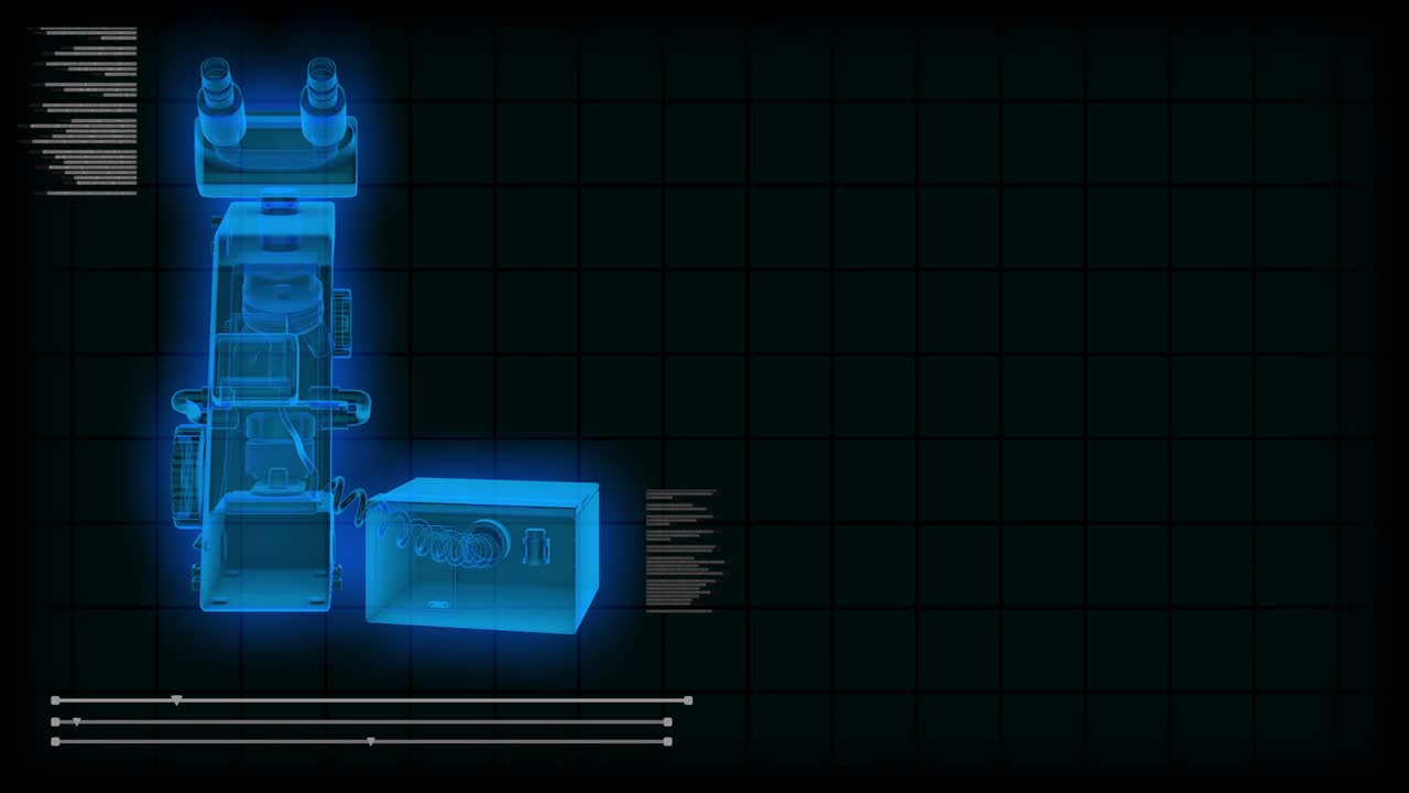 스레이 현미경과 디지털 효과를 사용하여 요어 콘텐츠를위한 장소와 함께 의학 무결 루핑 배경 - 4k 60fps uhd 3d 애니메이션
