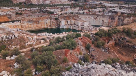 aerial view of a quarry - reveal