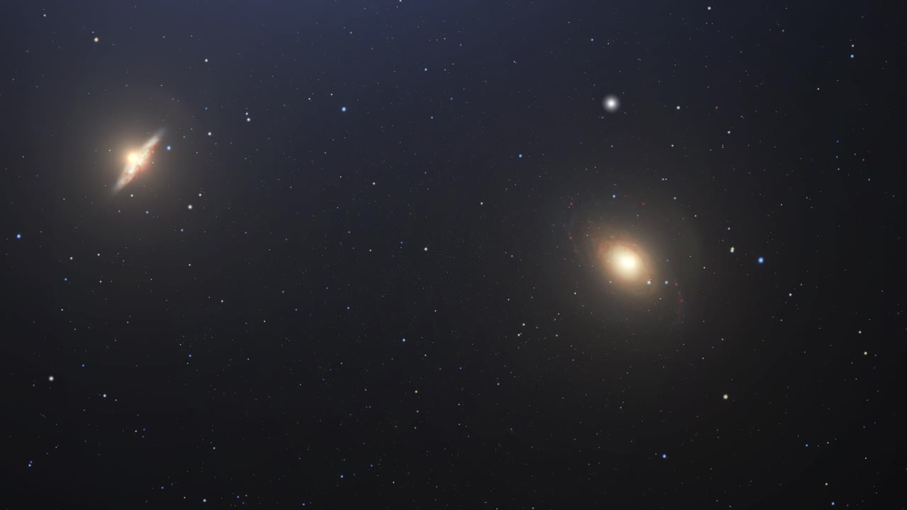 star with nebula floating in outer space 4k