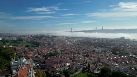 Aerial-view-of-San-Francisco-golden-gate-with-clouds