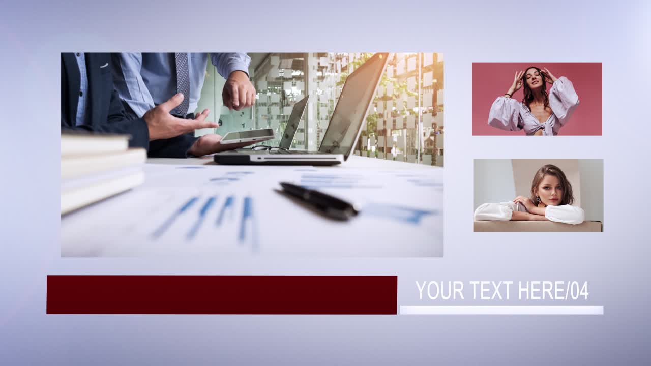 Dynamic intro sequence with bold text and clean design for impactful presentation openers