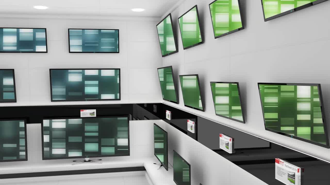 tienda de aparatos electrónicos de televisión