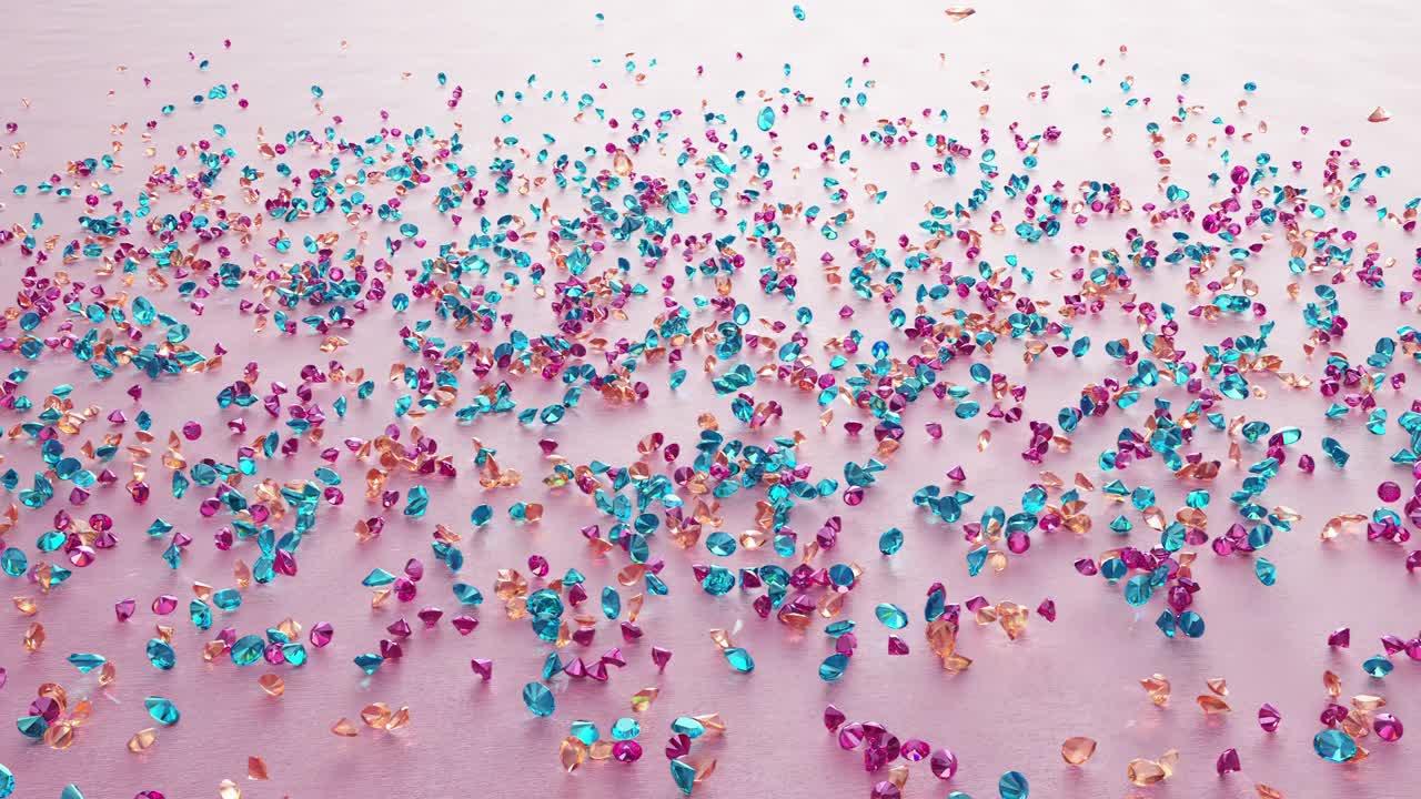 핑크색 바탕에 아쿠아마린, 모르가나이트, 루벨라이트