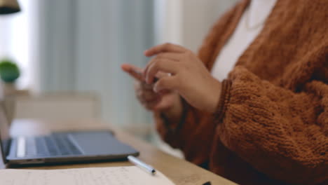 laptop, credit card and woman for home online
