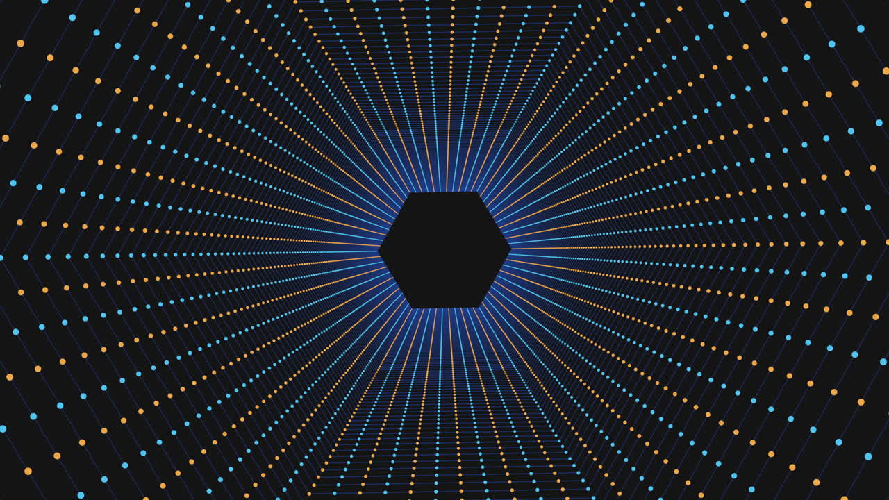 patrón geométrico líneas futuristas y puntos en formación circular