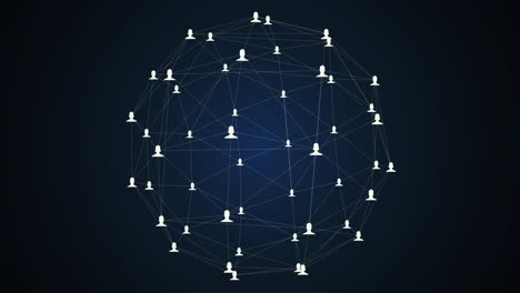 a lot of connections between avatars of men and women connected in social network
