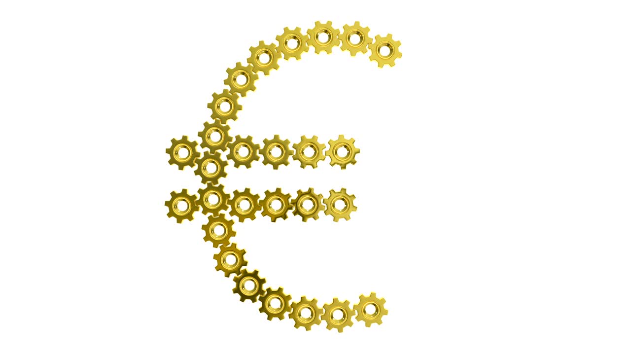 Simbolo dell'euro su bianco