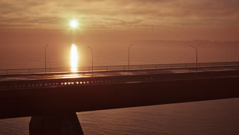 a bridge at sunset