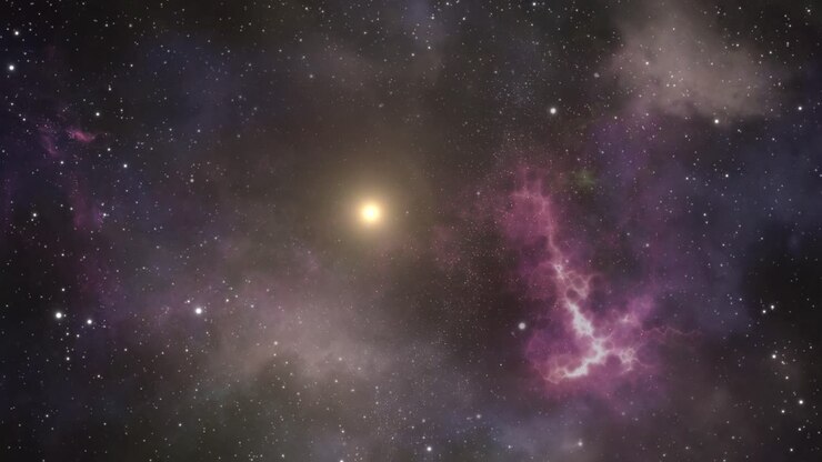great universe, thick fog in the middle of space