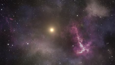 gran universo, espesa niebla en medio del espacio
