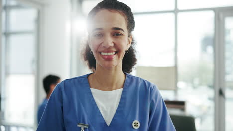 smiling female nurse in a hospital