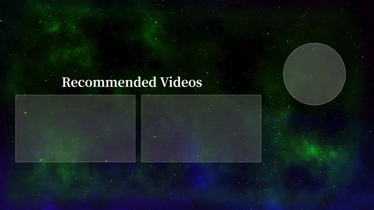 espacio galaxia tarjeta de finalización pantalla de finalización gráficos de movimiento