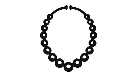 necklace icon animation footage & alpha channel