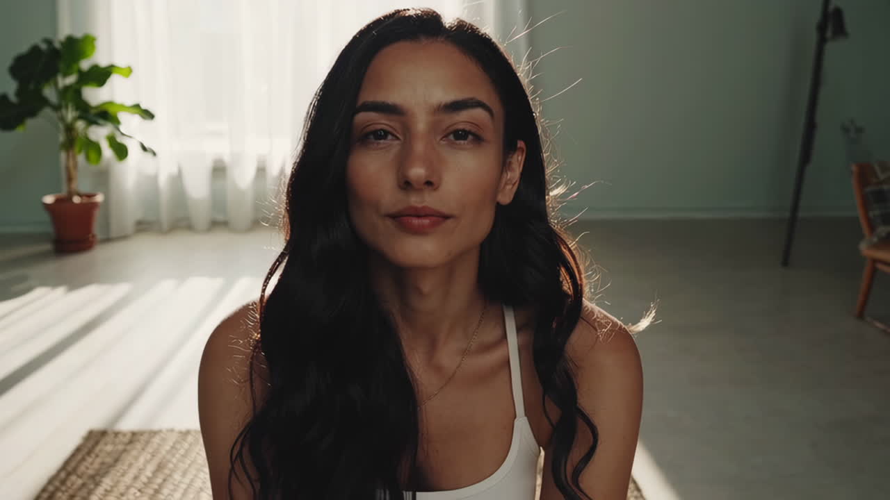 Woman in a meditative pose