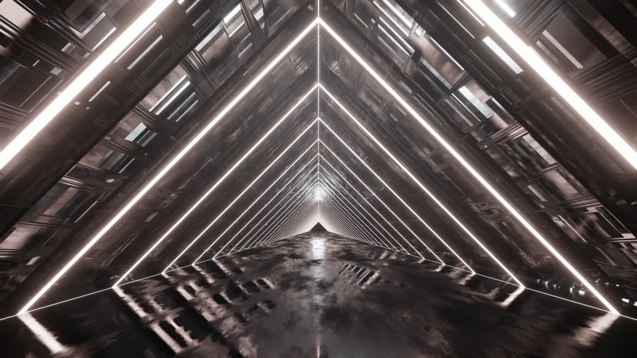 4k 3d 애니메이션, 추상적인 공상 과학 터널에서 비행, 미래의 모션 그래픽, 하이테크 배경