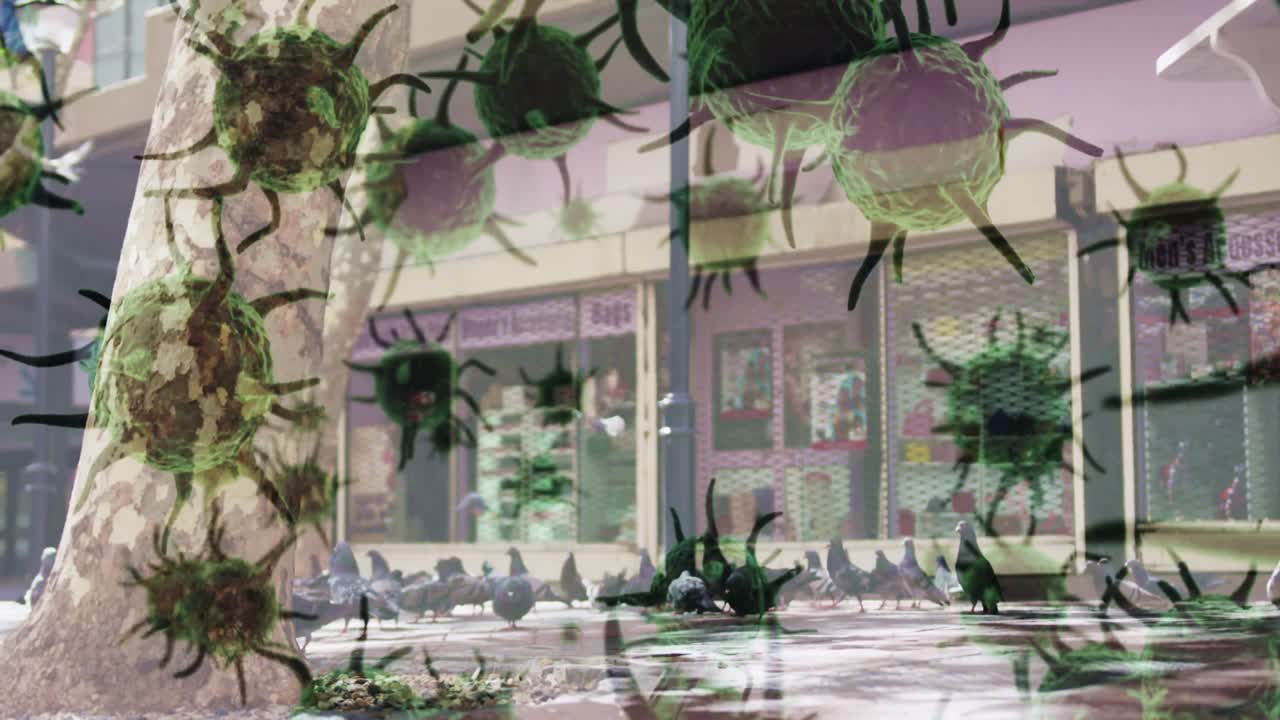 코로나바이러스 코로나19 컨셉 애니메이션 4k