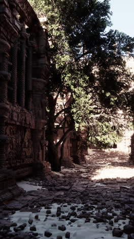 las ruinas empapadas de sol de un templo perdido