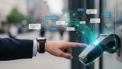 contactless payment technology enhancing transactions: exploring digital payment interfaces with real-time analytics and connectivity features