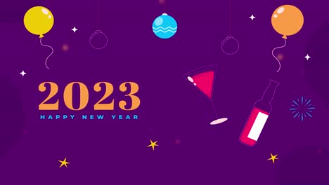 happy new year 2023 celebration animation 5