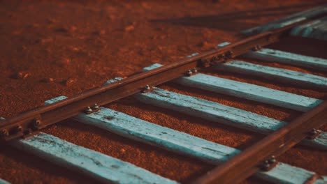 abandoned railway tracks in the desert