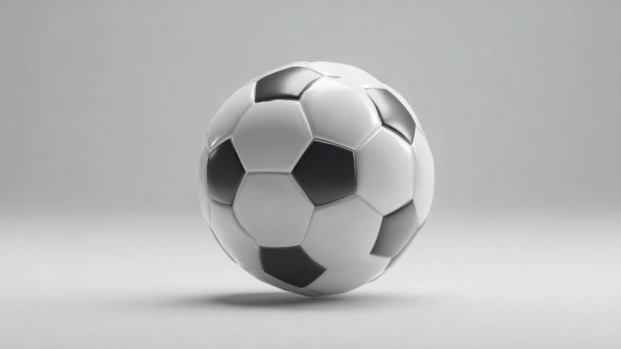 Eine dynamische Nahaufnahme eines Fußballs in Bewegung, die die Essenz des Spiels und sein ikonisches Design einfängt, das Spieler und Fans gleichermaßen inspiriert.