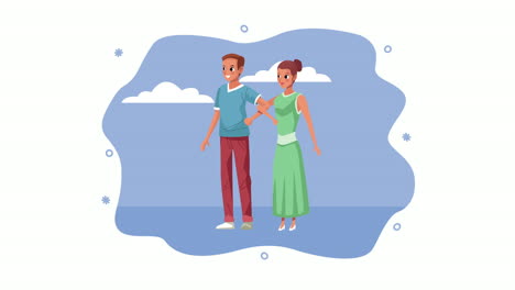 young lovers couple stay at home campaign