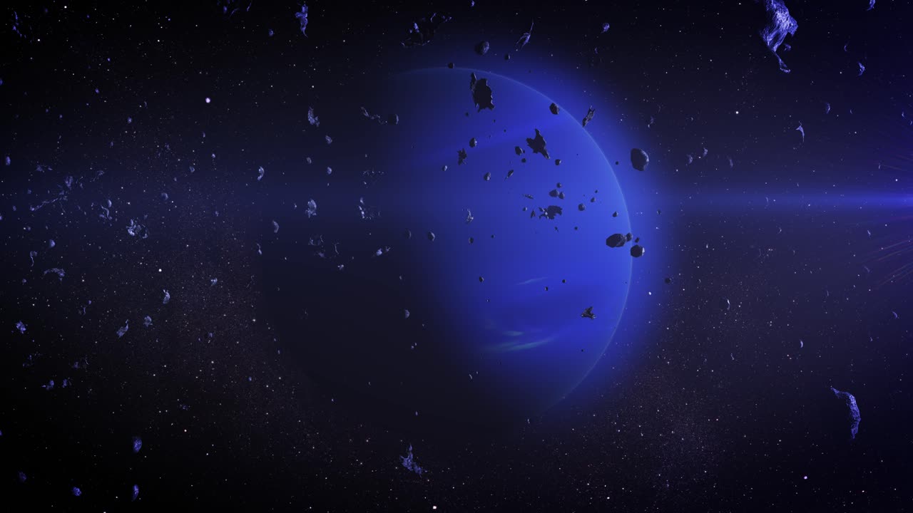 neptuno en la inmensidad del espacio