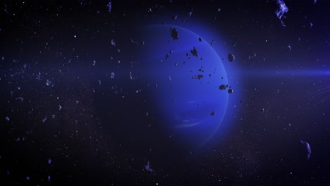 neptuno en la inmensidad del espacio