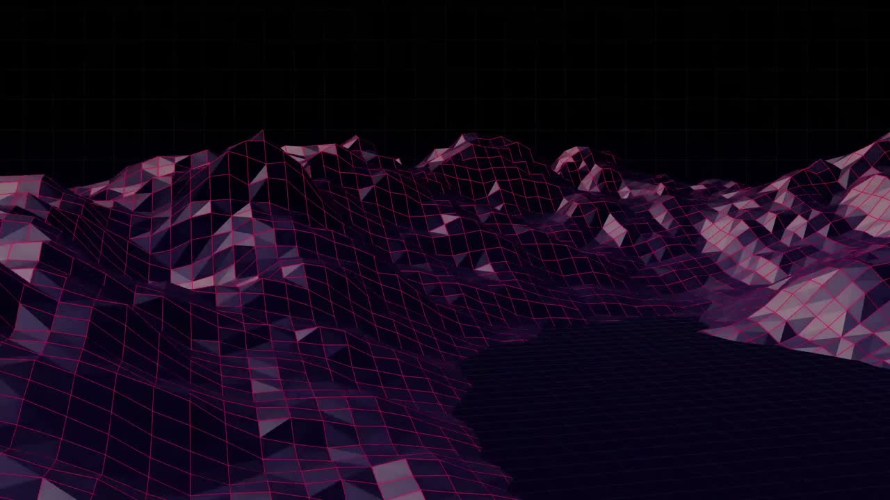 Digitally generated video of mountain