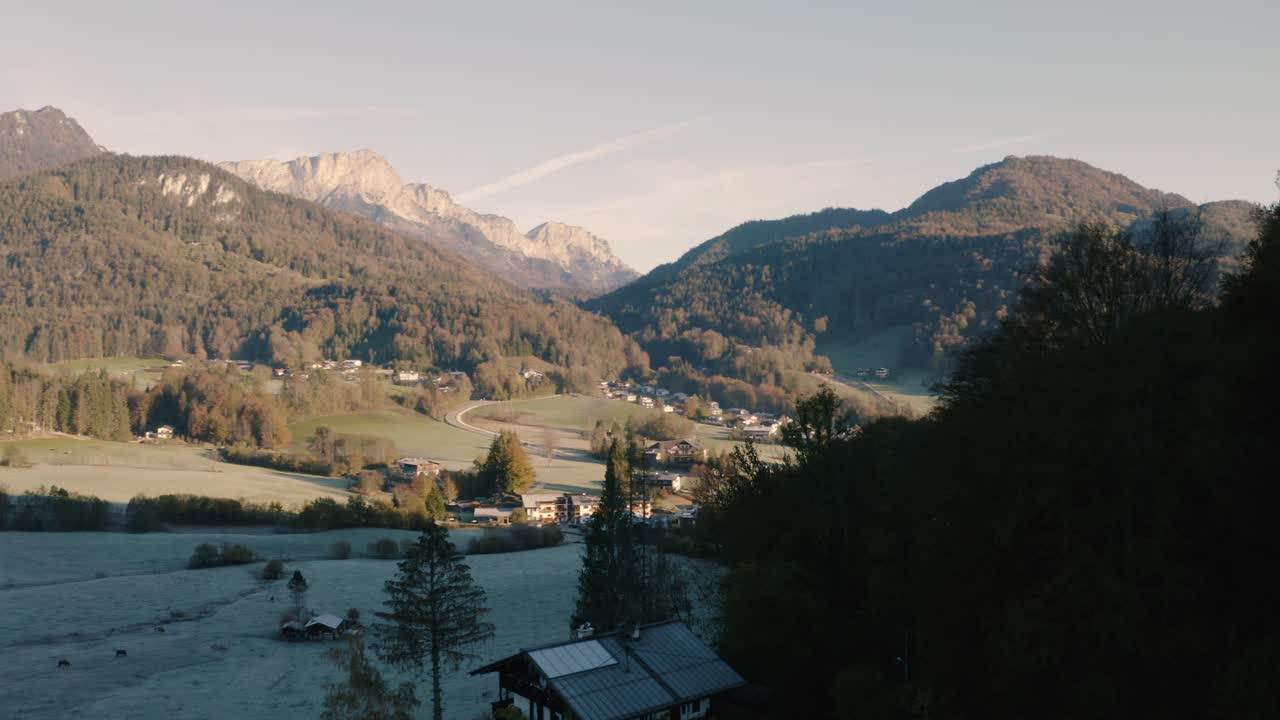 paisaje de otoño en baviera, alemania | 4k uhd d-log: perfecto para gradación de color