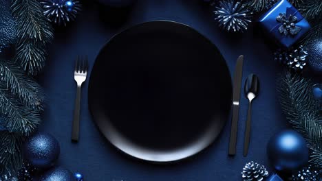decoración de la mesa para la cena de navidad