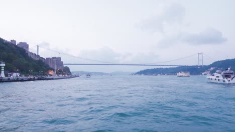 view of the bosphorus view of istanbul from the sea.