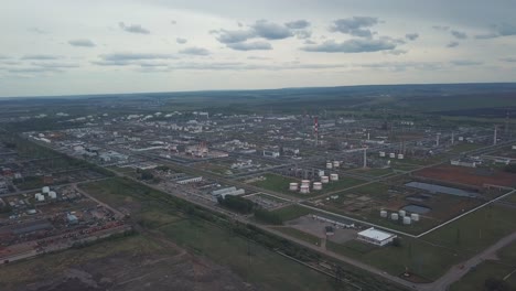 aerial view of an industrial plant