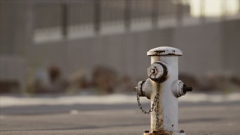 rusty fire hydrant at sunny day