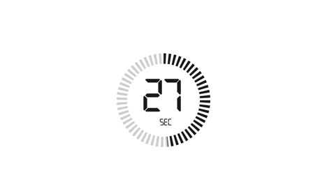 55 segundos, el icono del cronómetro. el icono del cronometro en estilo plano, el temporizador en el fondo de color. gráficos de movimiento.