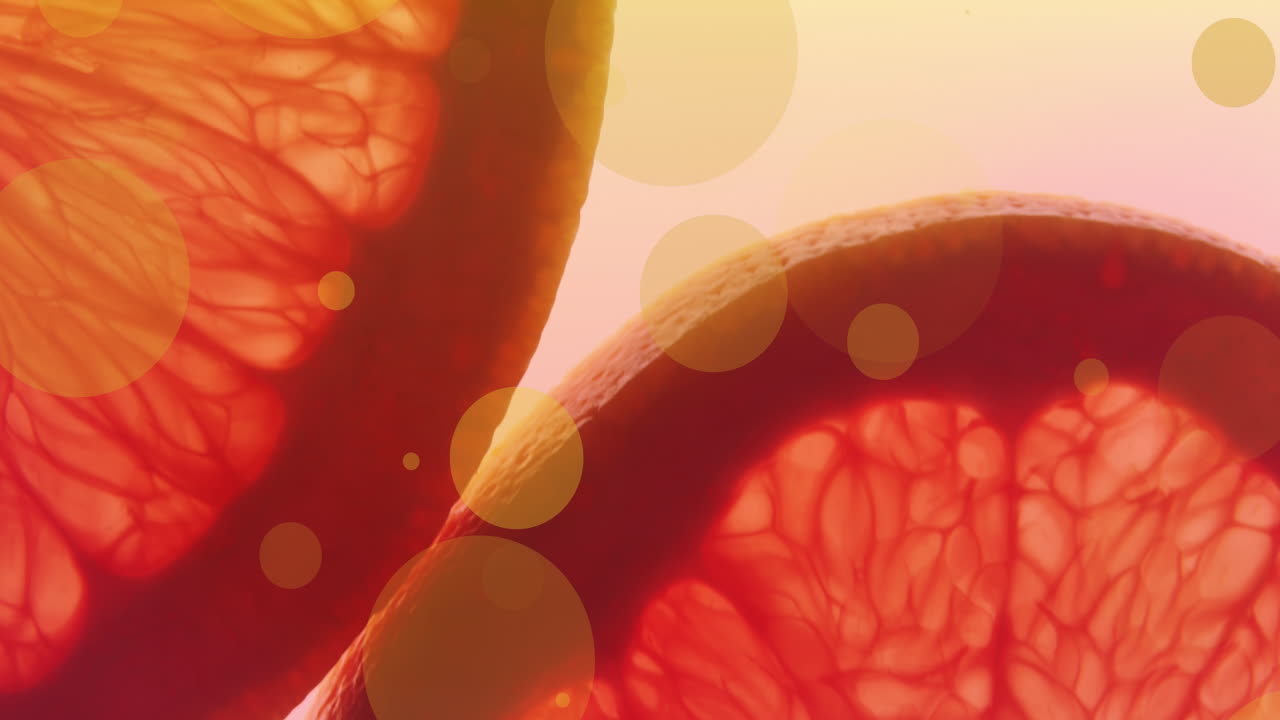 animación de manchas naranjas sobre naranja