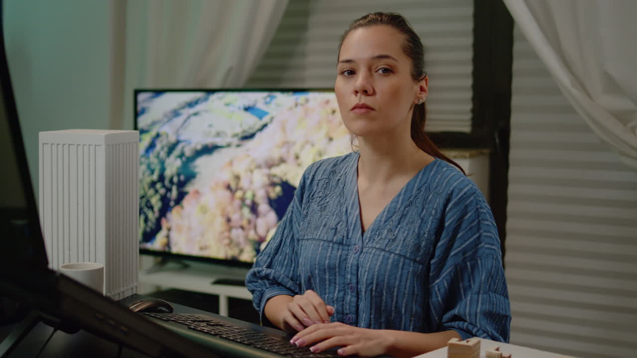 Architect analyzing computer with touch screen for construction