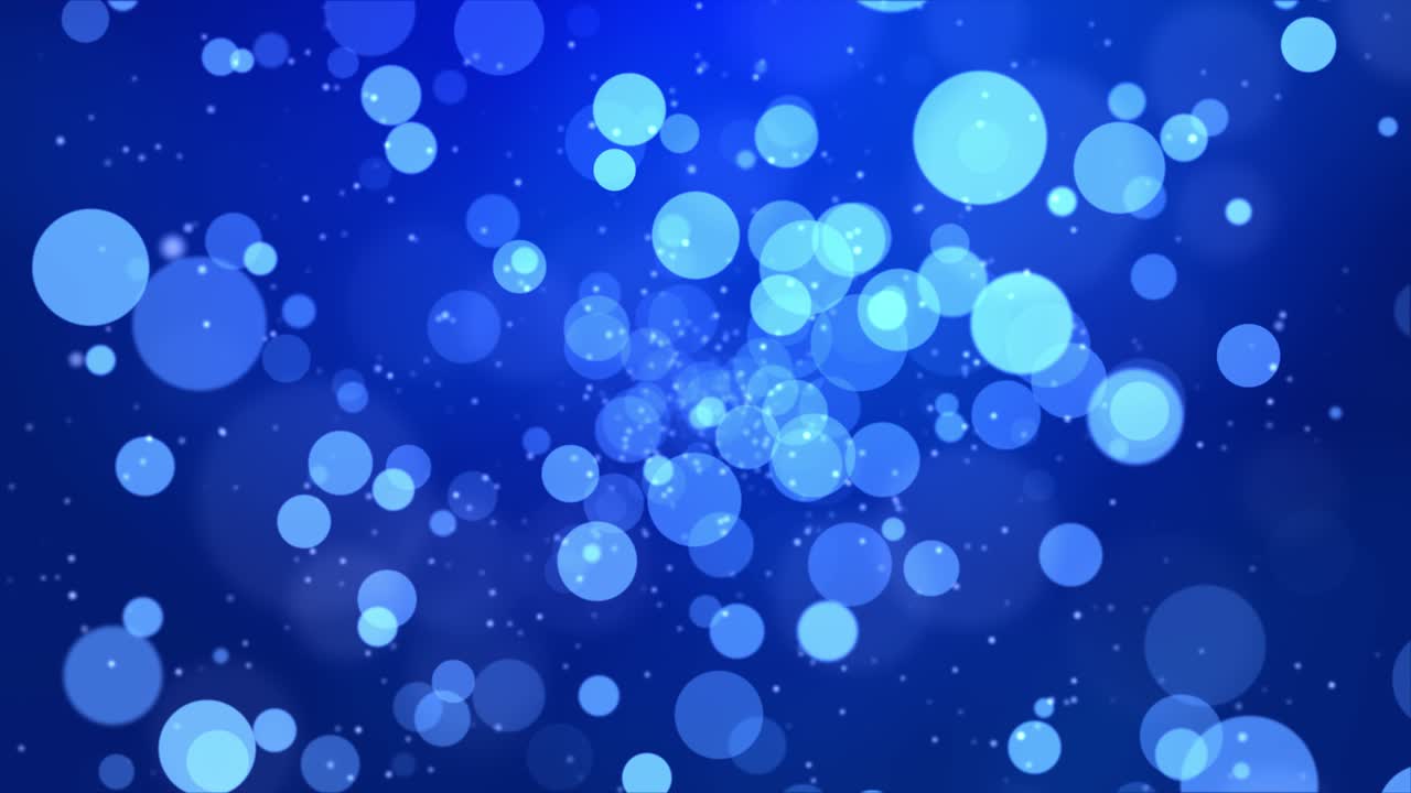 아름다운 보케 서클, 비가 내리고, 빛의 광선, 느린 움직임, 먼지 입자, 루프 배경.